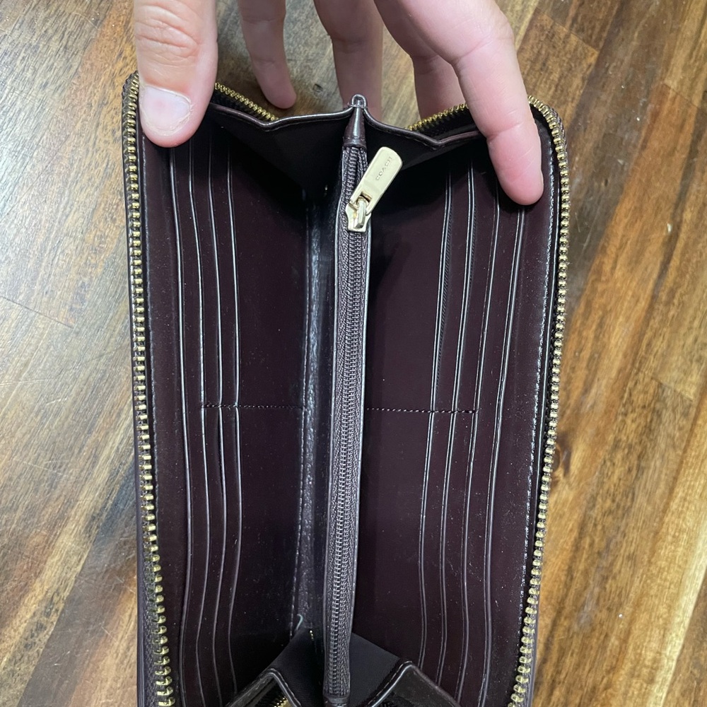 Coach Accordion Signature Color Block Canvas Zip … - image 2